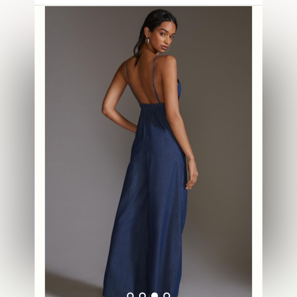 La Biz Anthropologie Denim Jumpsuit